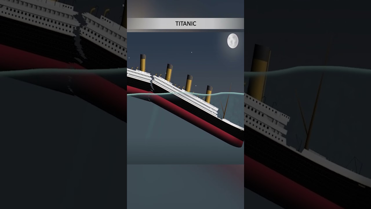 Shipwreck animation, Titanic ship sinking after hitting iceberg #shipwreck #shipsinking #titanic