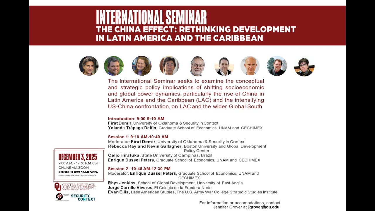 International Seminar THE CHINA EFFECT: RETHINKING DEVELOPMENT IN LATIN AMERICA AND THE CARIBBEAN