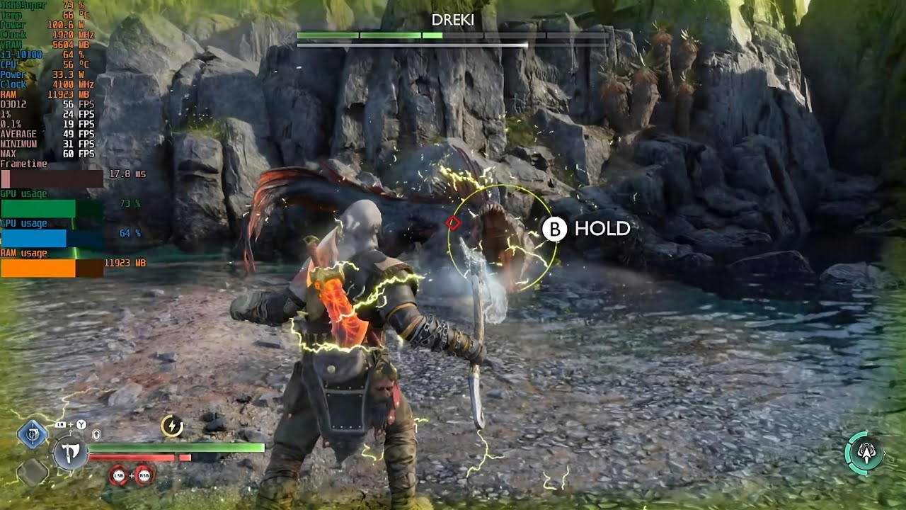 GTX 1660 SUPER I3-10100 on God of War Ragnarok
