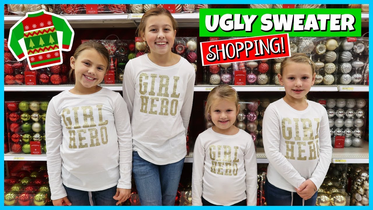CHRISTMAS SHOPPING FOR UGLY SWEATERS AND WE GOT A NEW CHRISTMAS TREE!
