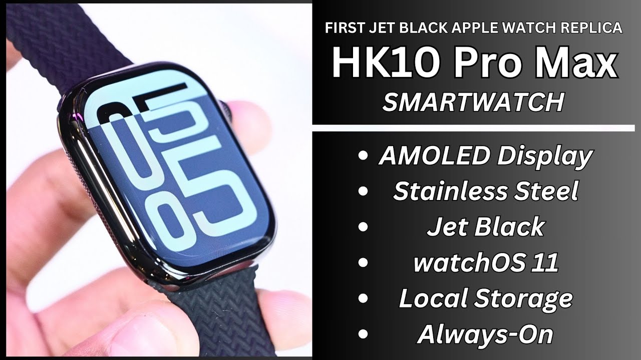 HK10 Pro Max Smartwatch | Jet Black Apple Watch Lookalike | Full Review