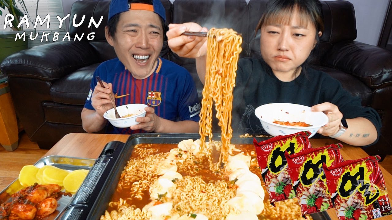 Mukbang // 🔥🔥 XTRA SPICY HEAT RAMYUN + SILK TOFU
