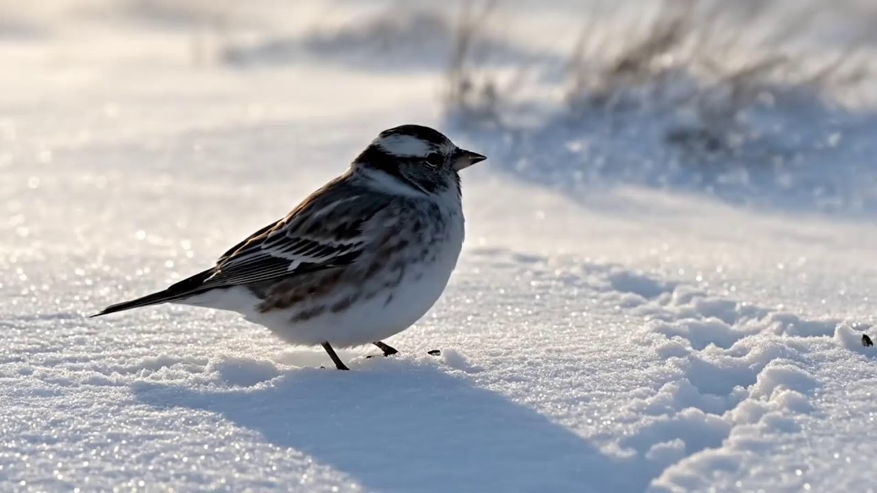 Winter Birds in the Snow | Ambient Music ft. Piano, Erhu & Flute | Relaxing Nature Scene
