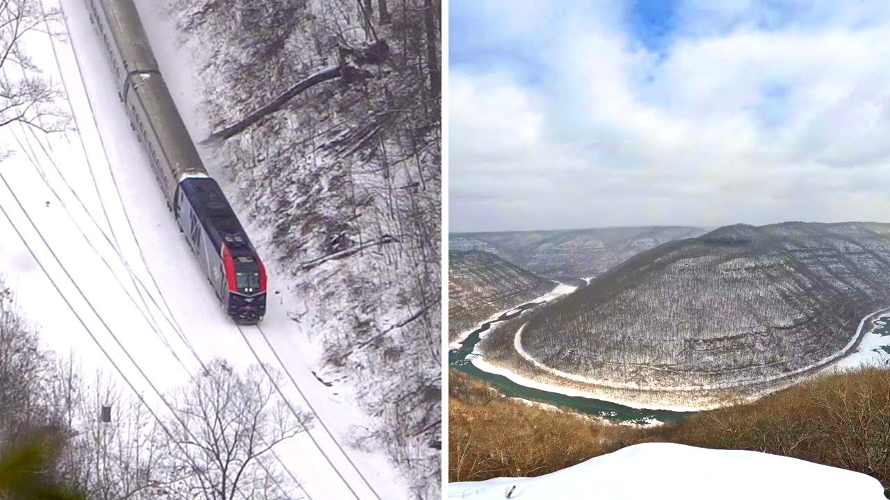Amtrak Passing Below Grandview Overlook
