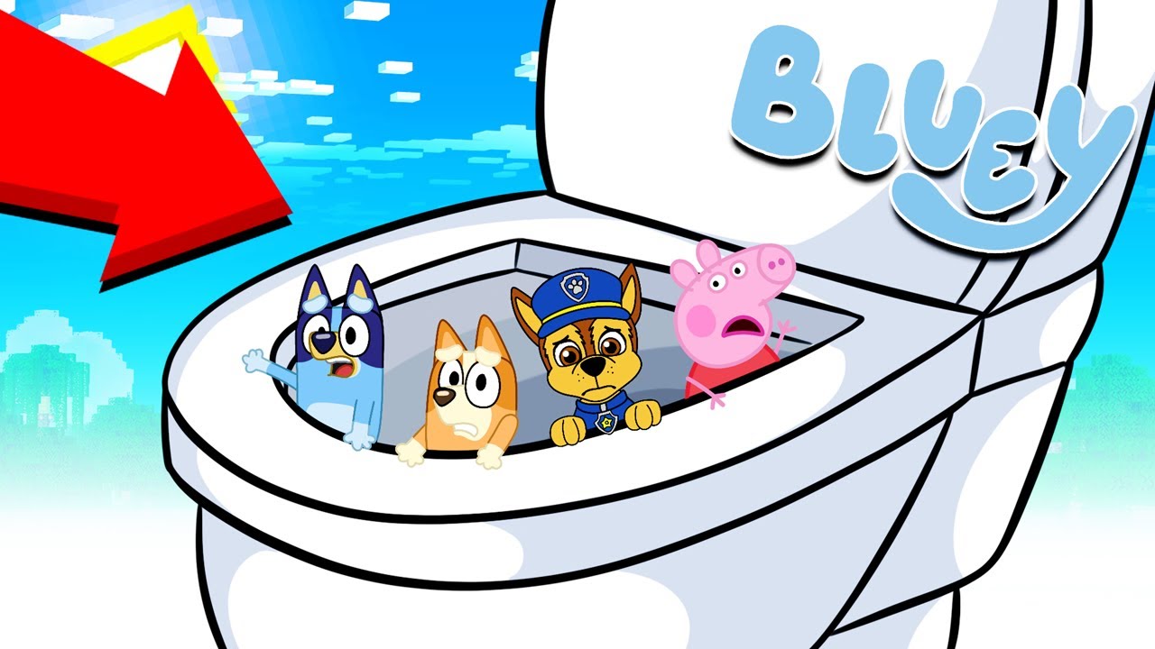 BLUEY y SUS AMIGOS ESCAPAN de un INODORO GIGANTE | Las Aventuras de BLUEY en ROBLOX!