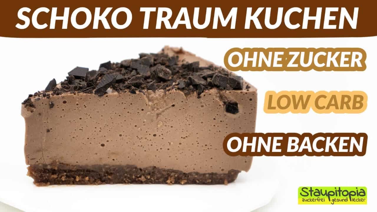 Schoko Traum Kuchen ohne Zucker und ohne Backen 😍