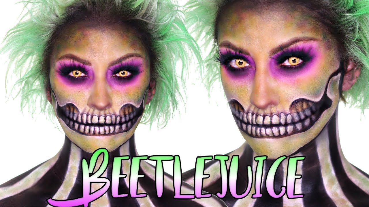 Beetlejuice Halloween Makeup Tutorial | Glamnanne