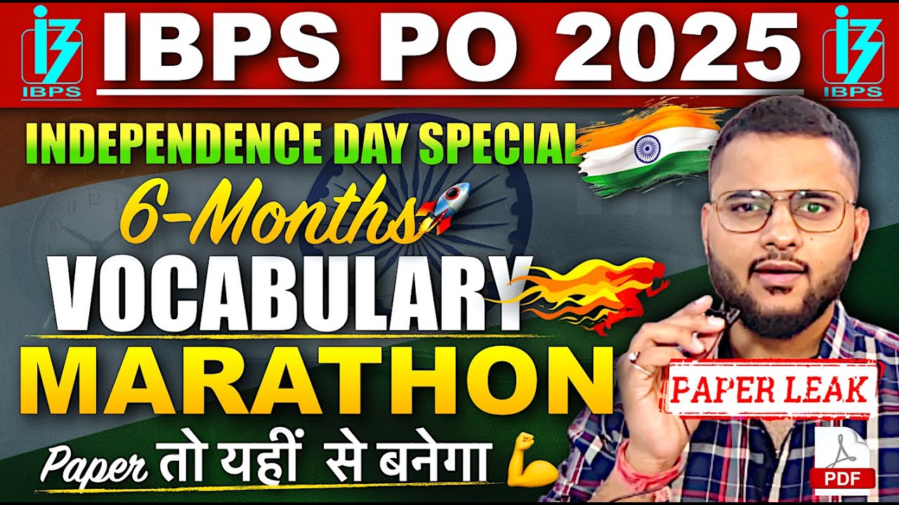 🔥IBPS PO Last 7Days Strategy | Complete 6-Months Vocab Revision | Full Practice in 1 Class