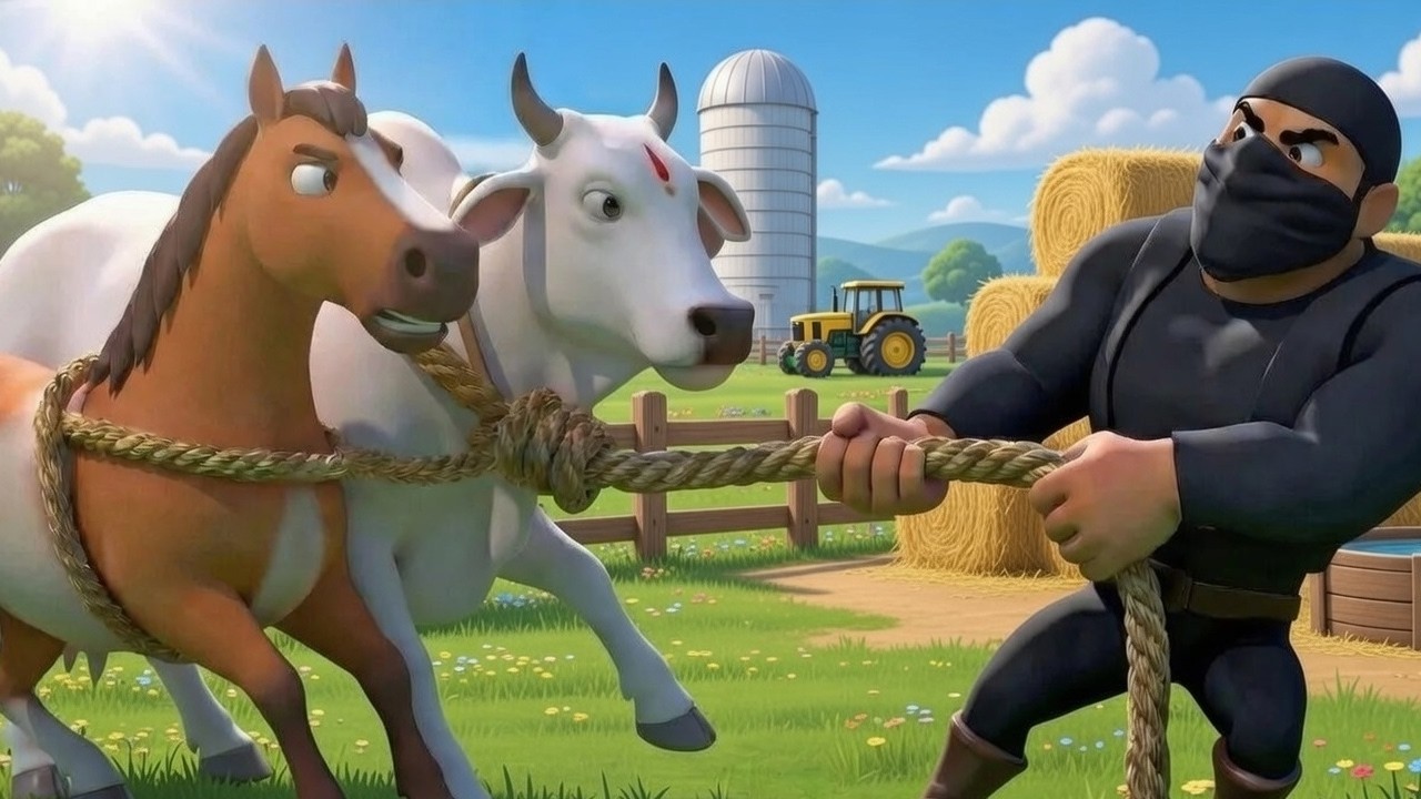 Oh No! 😱 Sneaky Thief Steals Old MacDonald’s Farm Animals! 🐴🐷🐔