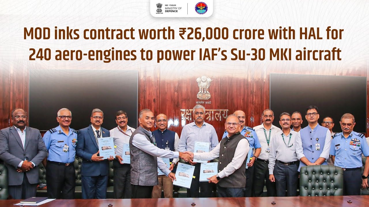 Watch | Ministry of Defence Inks ₹26,000 Crore Contract With HAL For 240 Aero-Engines