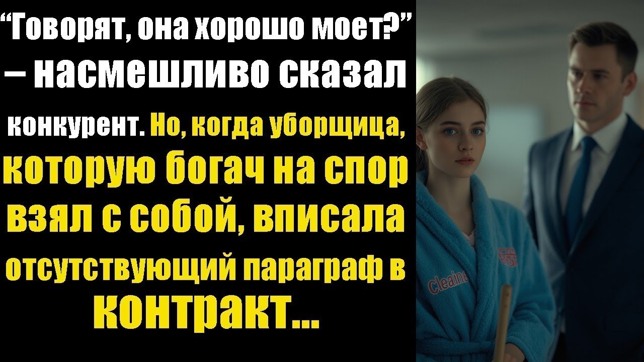 “Говорят, она хорошо моет?” – насмешливо сказал конкурент. Но, когда уборщица, которую богач на спор