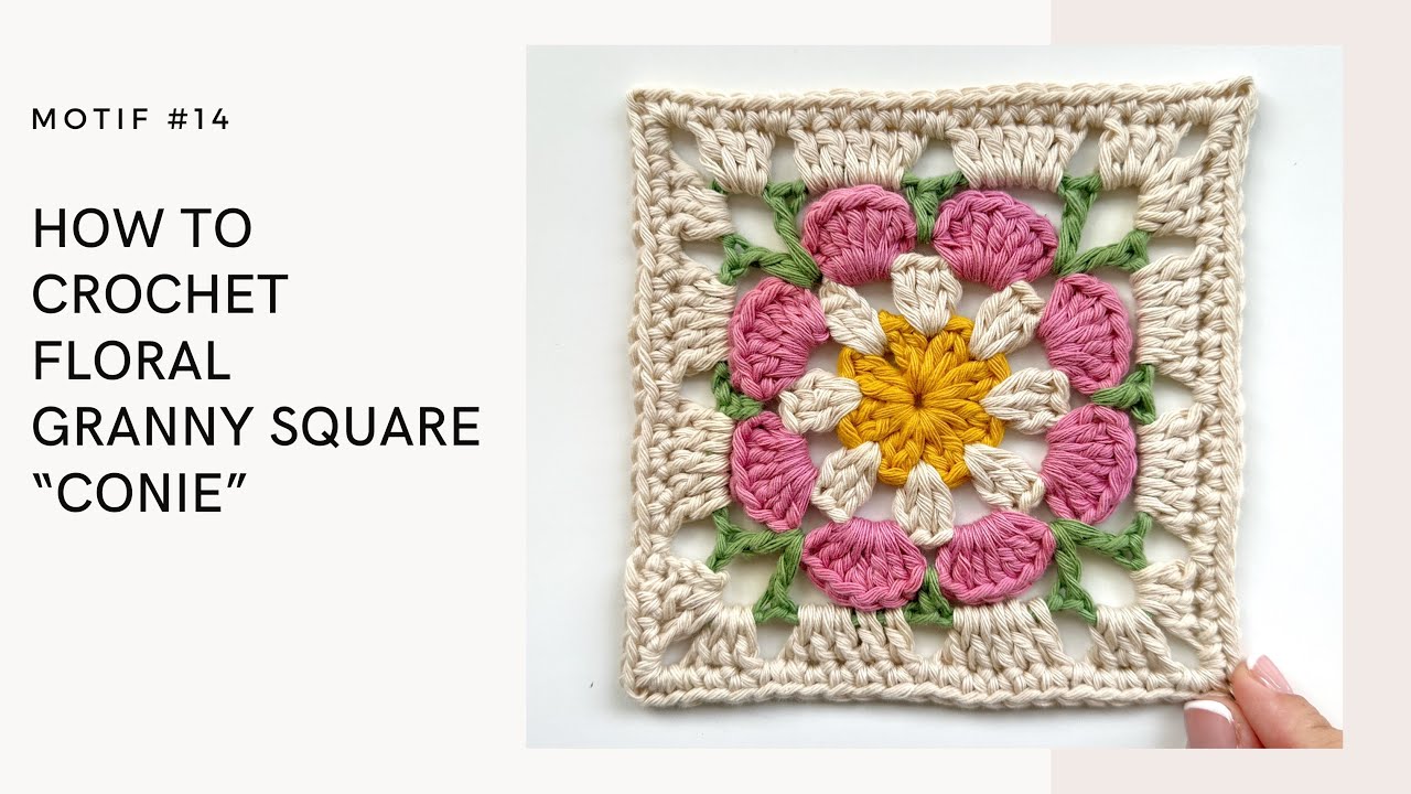 Wonderful! Crochet to pretty floral granny square 