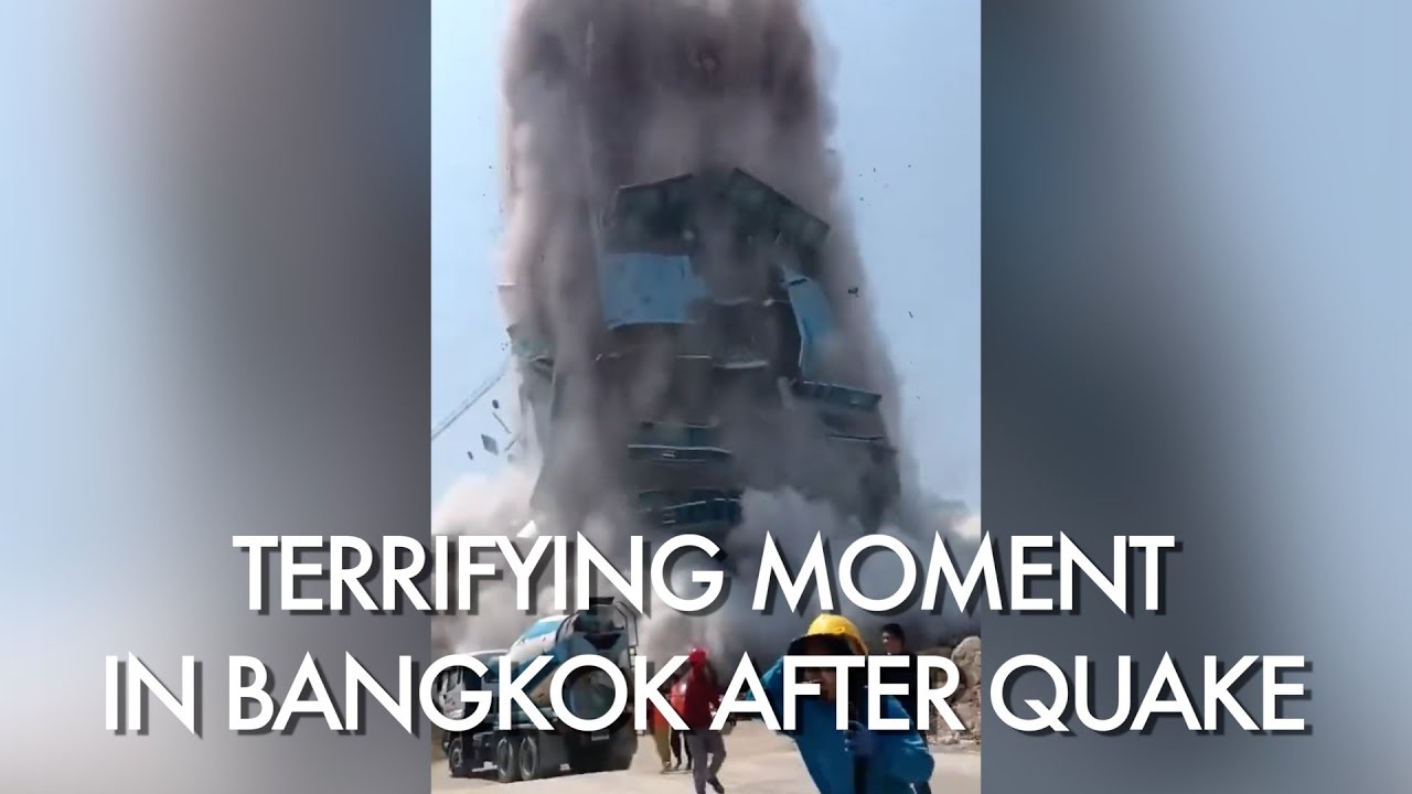 Skyscraper under construction collapses during earthquake in Bangkok