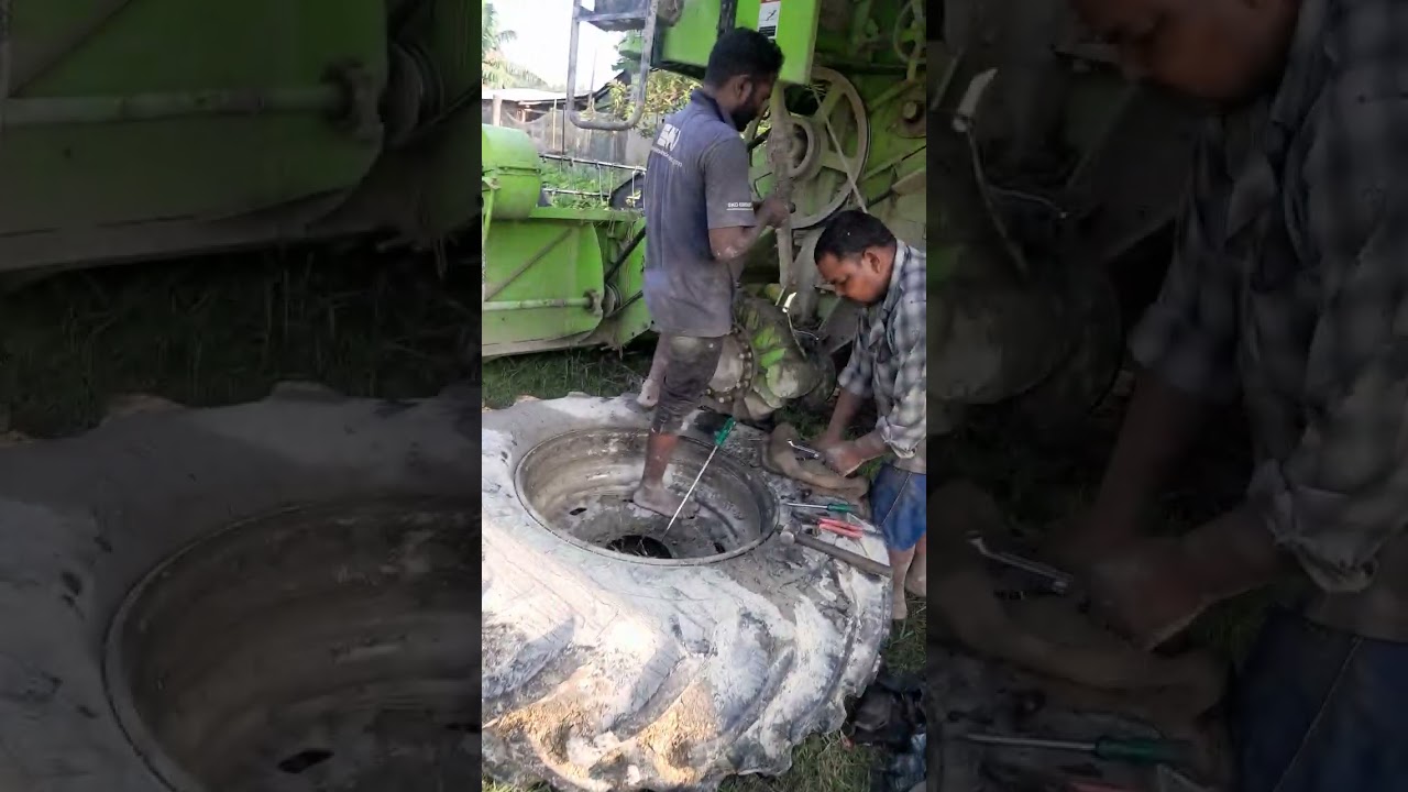 Combine Harvester #mechanization #nepal #agrinepal #farming #sunita