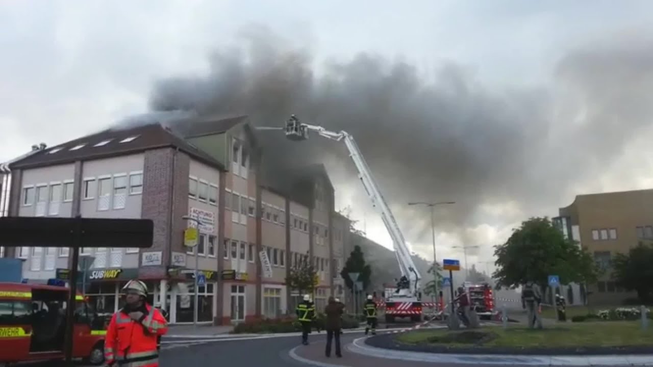 Saunabrand in Euskirchener Innenstadt löst Großeinsatz aus am 30.06.2014 + O-Ton