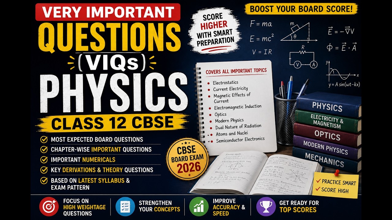 Series 1: Very Important Questions | Physics Class 12 CBSE