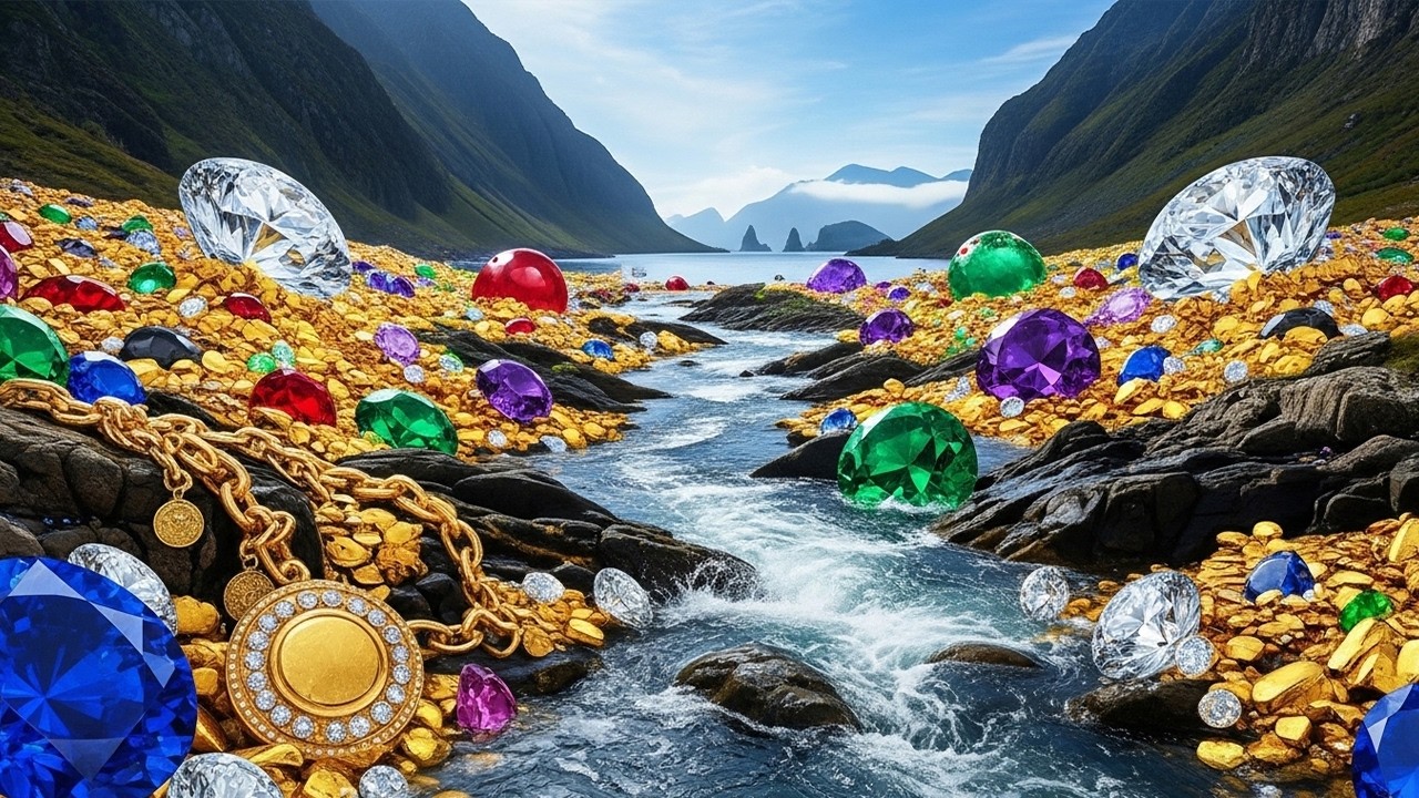 Hidden Glass Marbles Treasure Hunt in Shallow Water