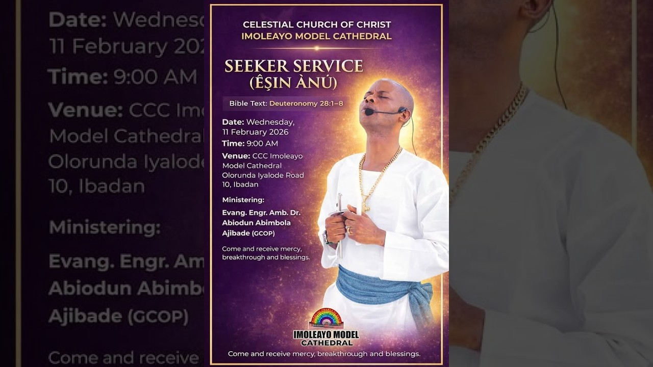 SEEKER'S SERVICE (ESIN ANU - 11-2-2026) || LIVE || CCC IMOLEAYO MODEL CATHEDRAL