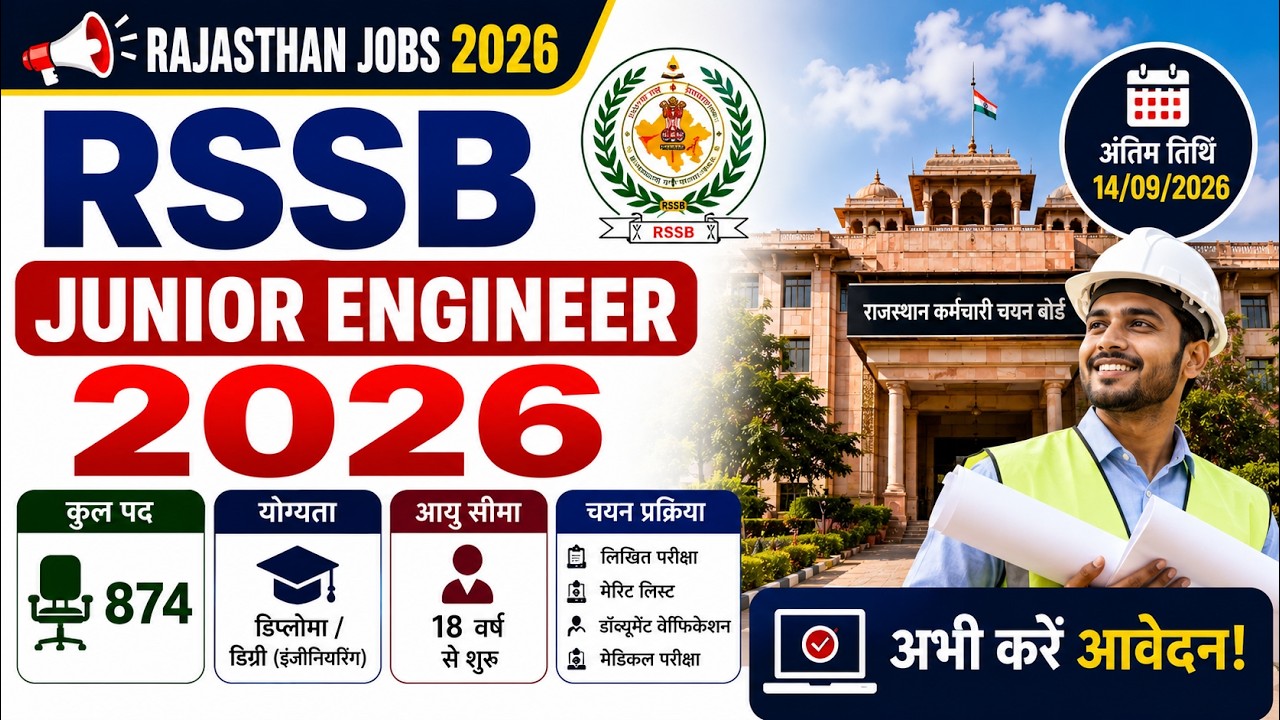RSSB JE Recruitment 2026 | Opportunity for Diploma and Degree holders for 874 Junior Engineer pos...