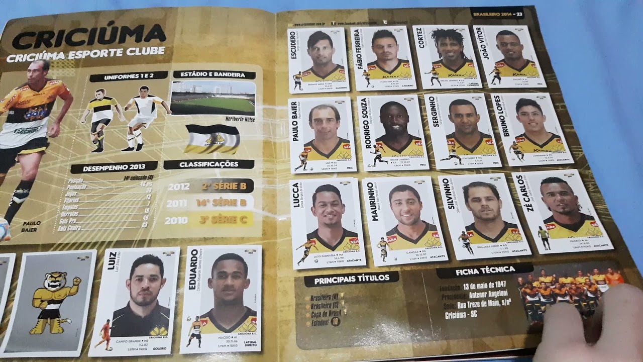 Álbum Campeonato Brasileiro de 2014 completo!