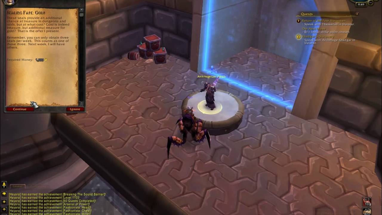 Seal of Broken Fate (Legion Raid Roll Token) @ Archemage Lan'dalock