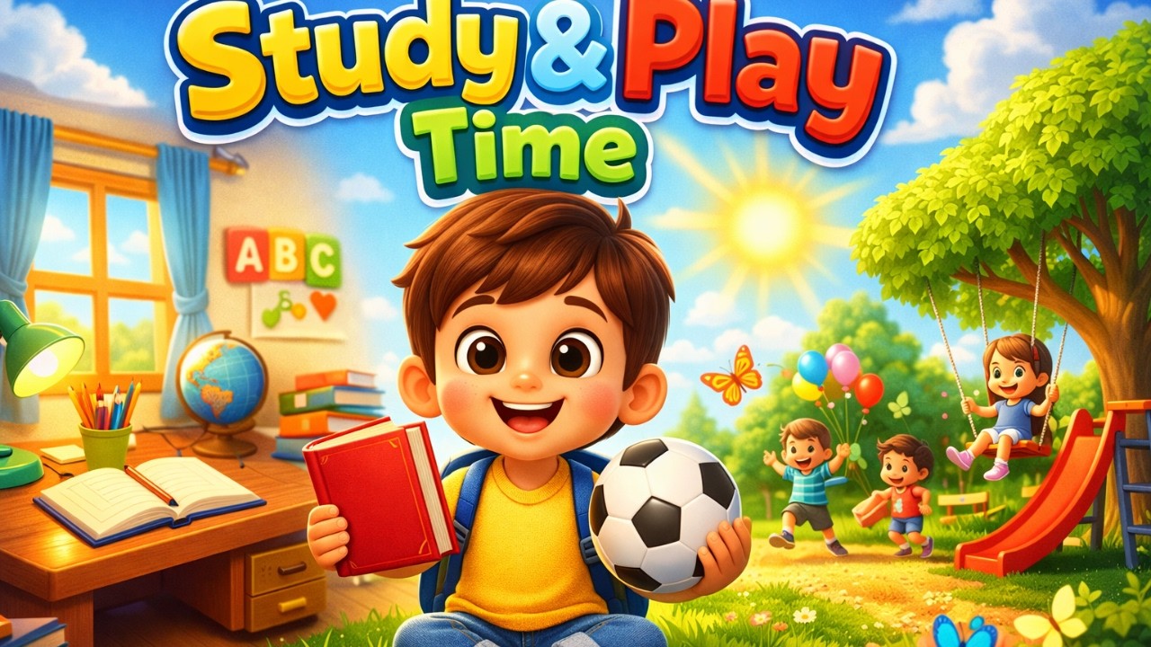 🎨📚 Study & Play Time ⚽🌳👦✨ My Happy Room and My Fun Park 🎈📖