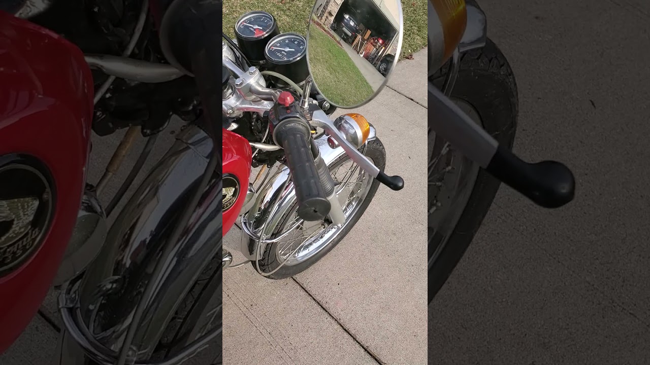 1968 Honda CL450 cold start and walk around