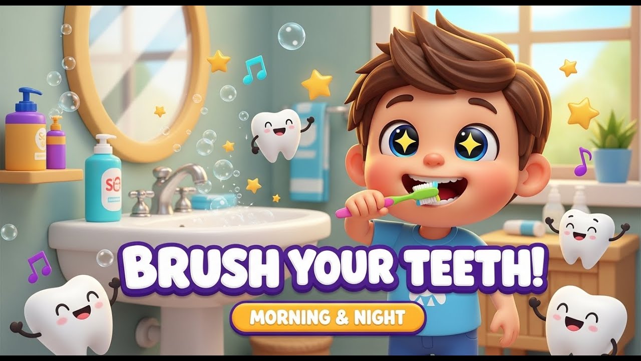 Brush Your Teeth Morning & Night | Fun Kids Hygiene Song by DodoVerse