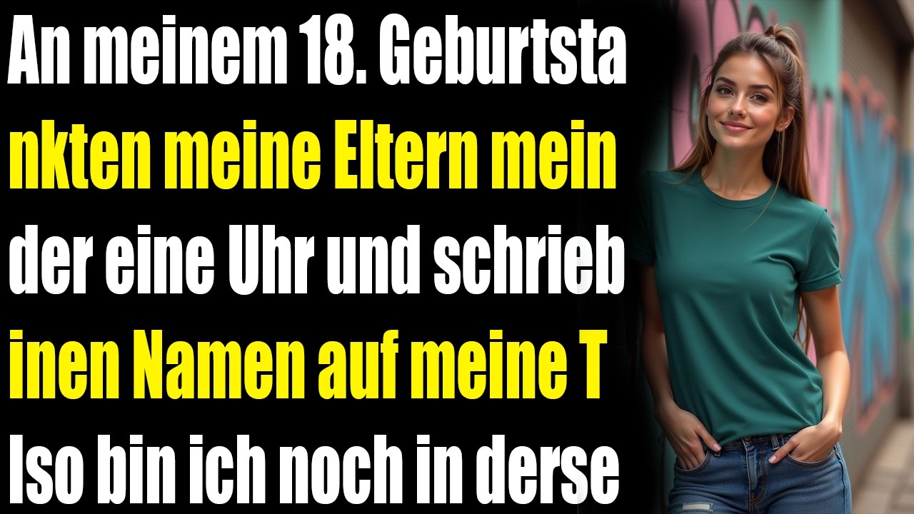 An meinem 18. Geburtstag schenkten meine Eltern meinem Bruder eine Uhr und setzten seinen Namen auf