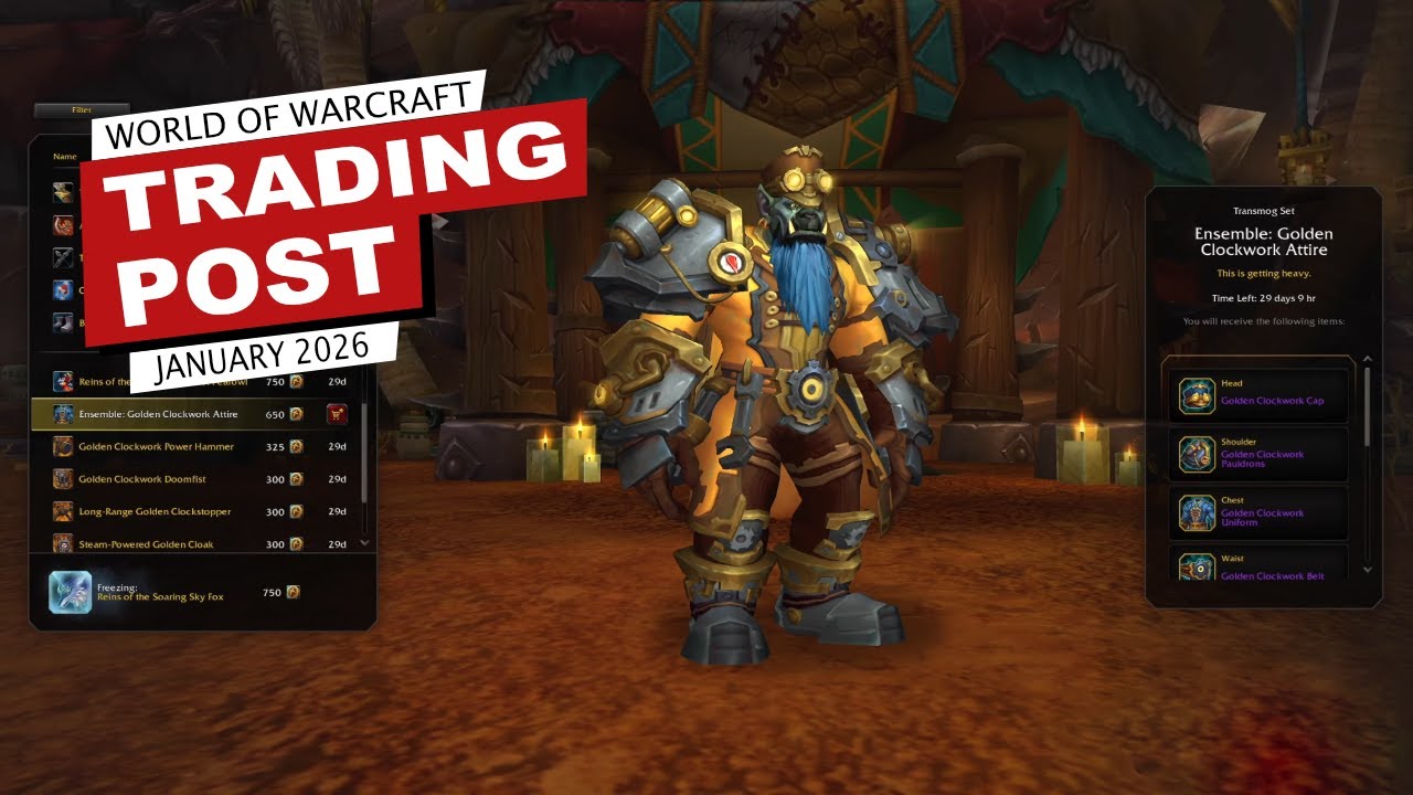 World of Warcraft &ndash; Trading Post January 2026 | Mounts, Transmog & More!