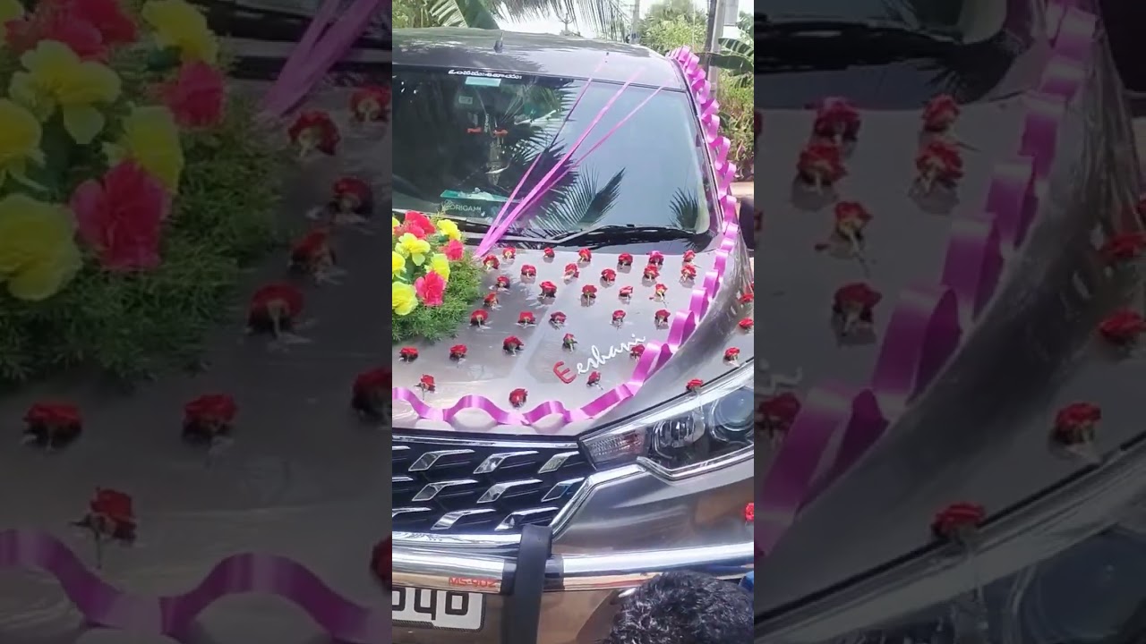 Car Decoration in machilipatnam Ashok flower decoration #decoration #event #trending #viral