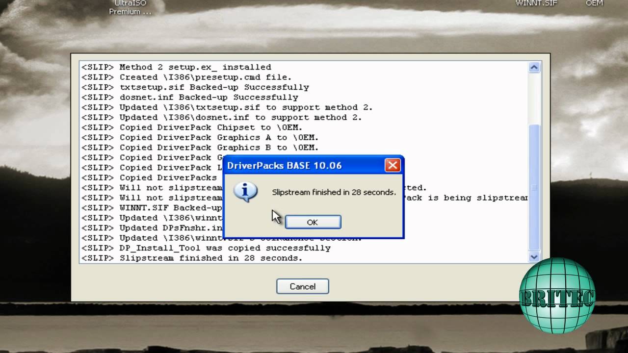 How to Integrate DriverPacks into Windows XP, Vista, 7  by Britec