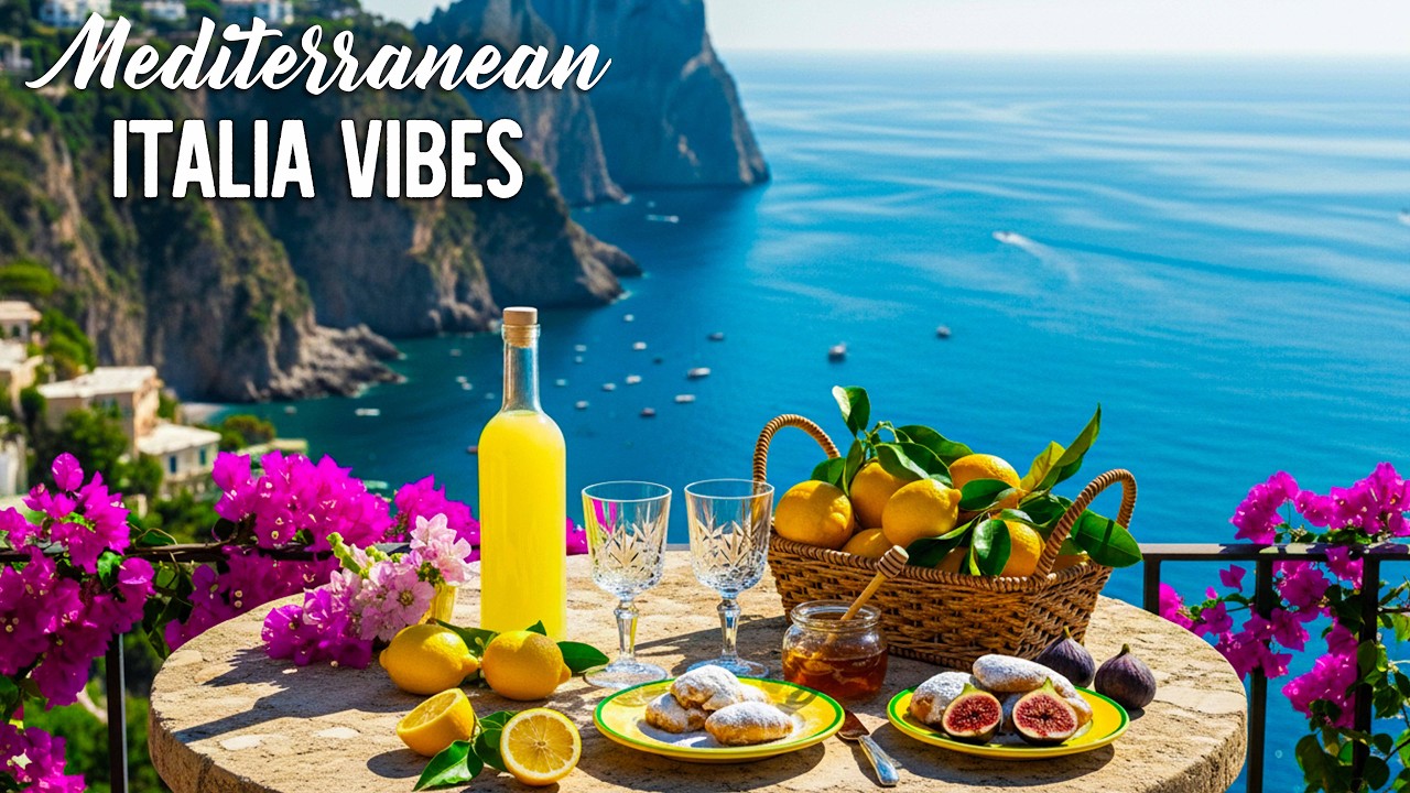 🎶 Italian Vibes & Mediterranean Guitar Music 🏝️ 2+ Hours Amalfi Coast & Lake Como 4K