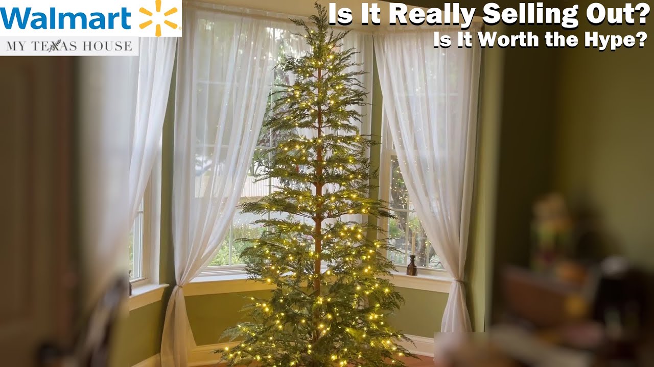 Обзор вирусной рождественской ёлки ​​Walmart, кипарисового дерева My Texas House Twinkle Tree и а...