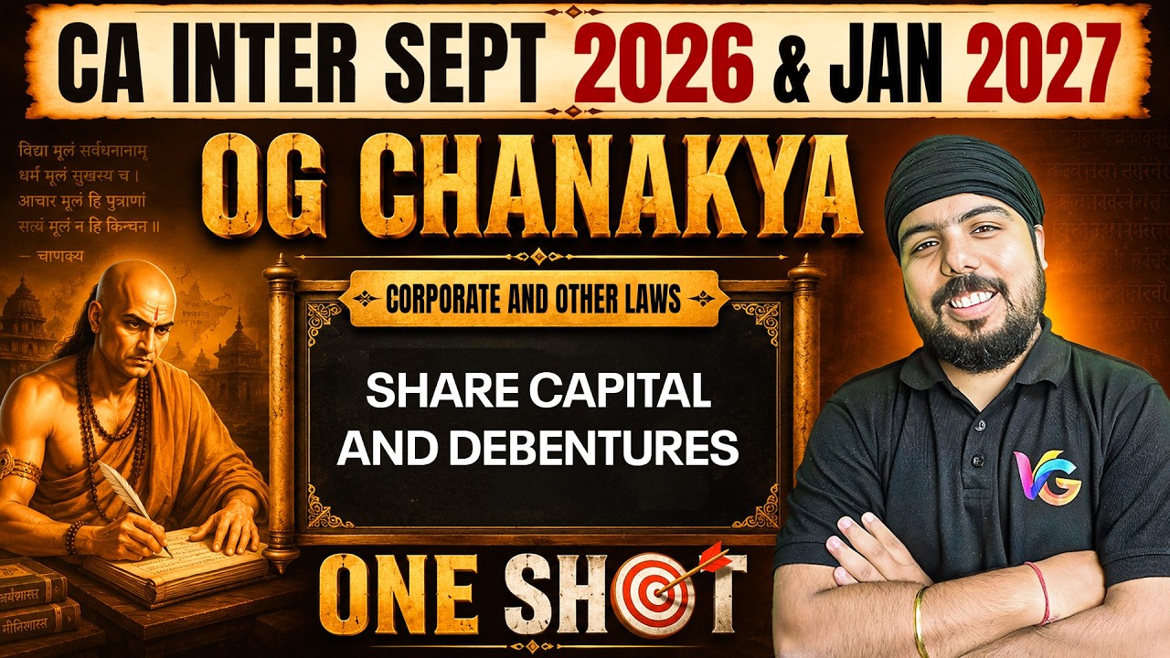 Share Capital and Debentures | Corporate and Other Laws One Shot | CA Intermediate May/Sep 2026