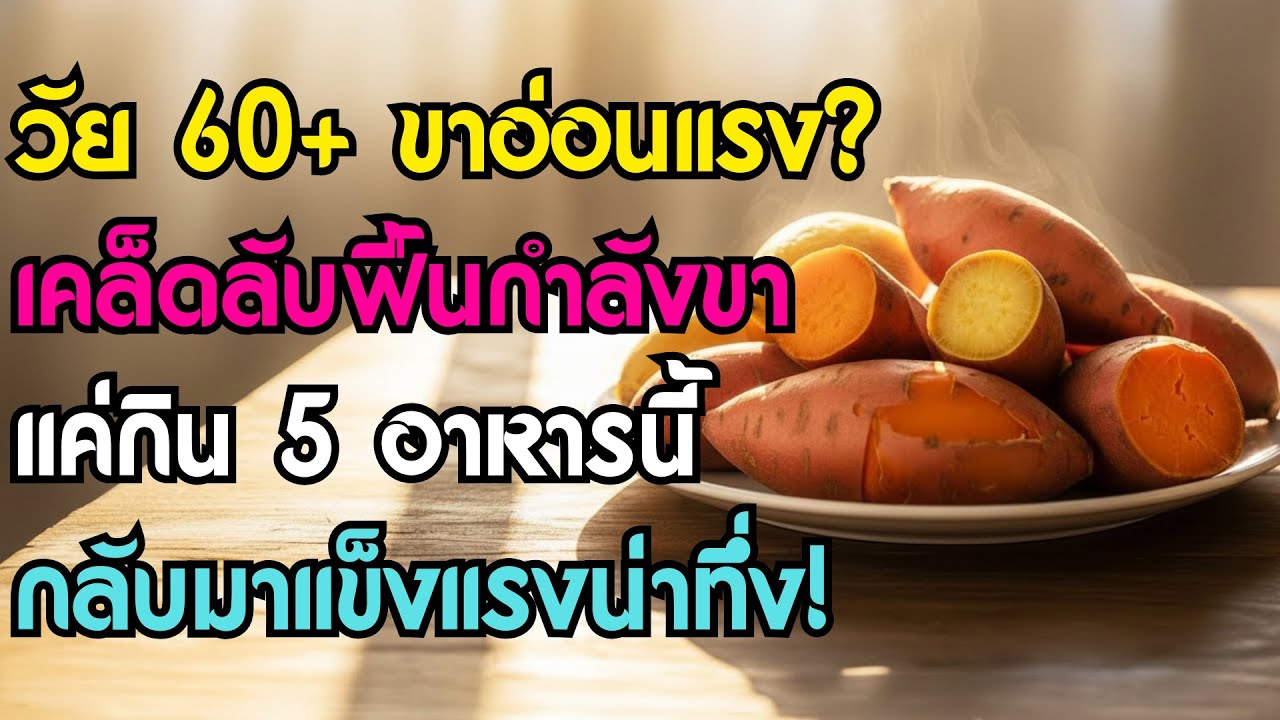 ขาอ่อนแรงหลังอายุ 60? แค่กินอาหาร 5 อย่างนี้ทุกวัน ฟื้นฟูกำลังขาได้น่าทึ่ง | สุขภาพผู้สูงอายุ