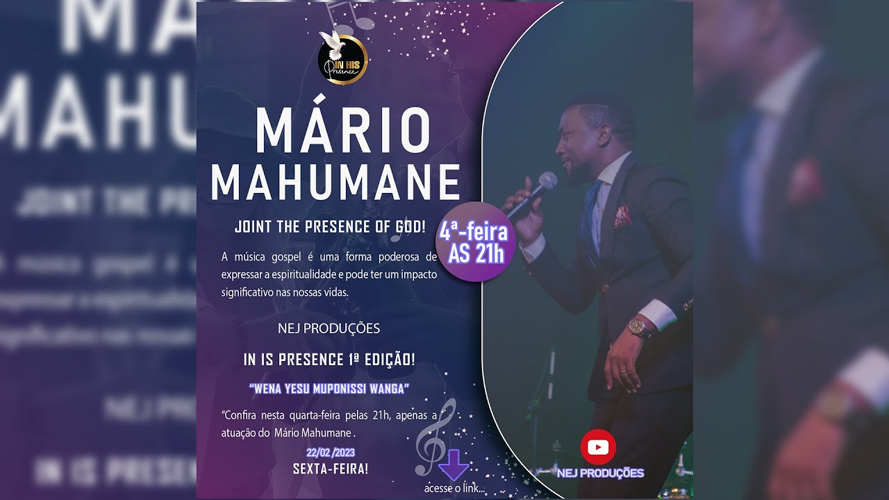 Wena yesu muponissi wanga  Mário Mahumane 1ª EDIÇÃO IN IS PRESENCE