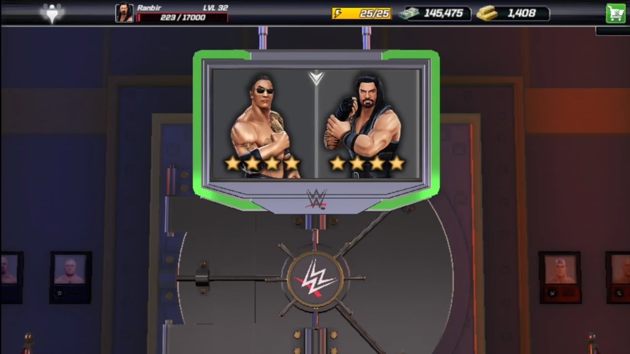 WWE MAYHEM-every loot Cases is open, Ist 4 star superstar.