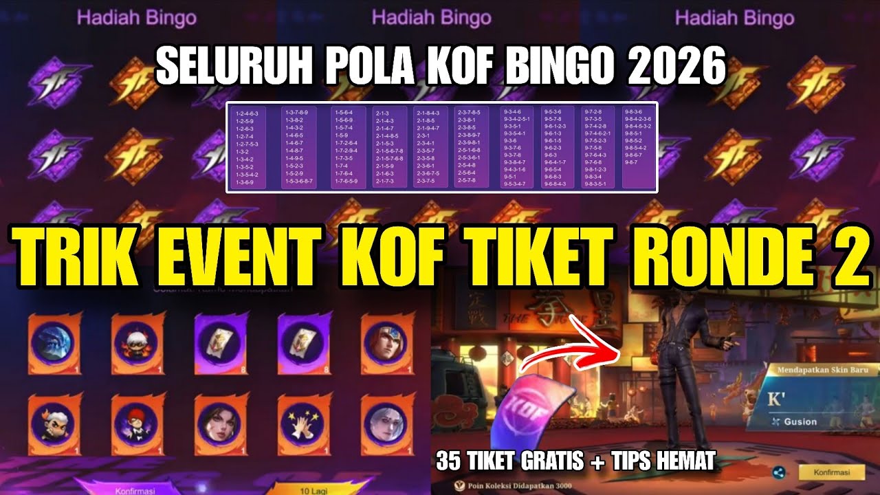 LOGIN ! TIKET TAMBAHAN KOF GRATIS RONDE 2 TEST DROP RATE, TIPS HEMAT EVENT MLBB POLA TERBARU 2026
