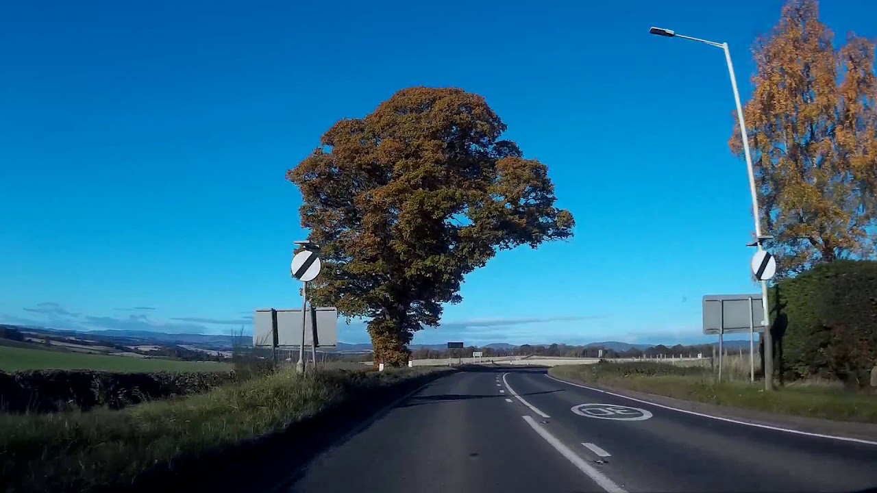 Autumn Road Trip Drive To Meikleour Perthshire Scotland