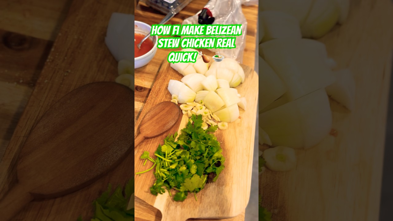 How to make Belizean Stew Chicken Real Quick Buay!!  #stewchicken #caribbean #belize #quickrecipe
