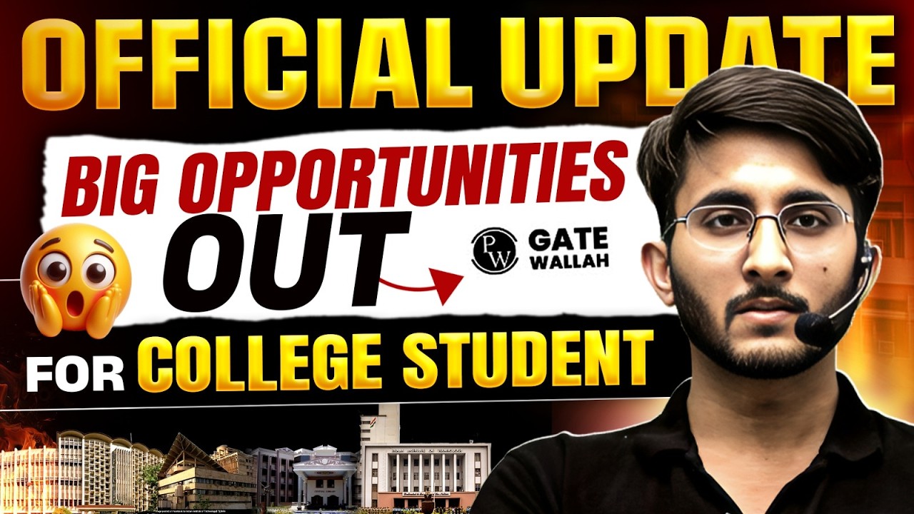 Big Career Opportunities Out For College Student | GATE Wallah Official Update
