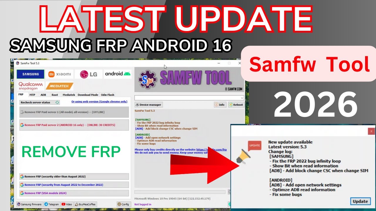 Samfw Tool Latest Update SamFw Tool 5.3 all samsung frp tool 2026