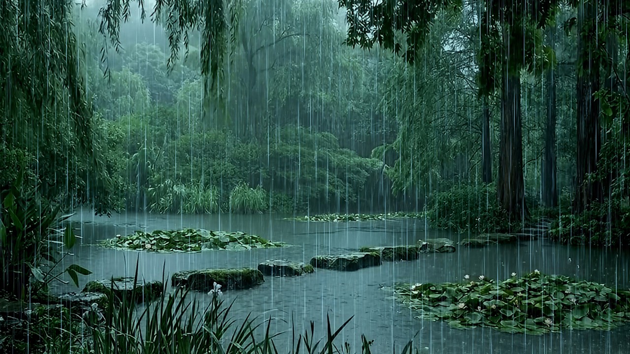 Drift into Sleep Fast with Soothing Rain on Forest Lake | ASMR Forest Lake to Relaxation