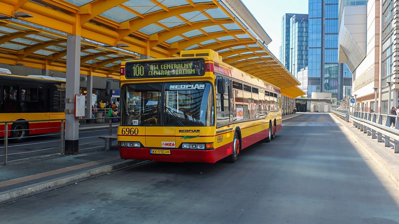 [🇵🇱PL] MZA Warszawa - Neoplan N4020td #6960 - [🚍100➡️DWORZEC CENTRALNY🚂]