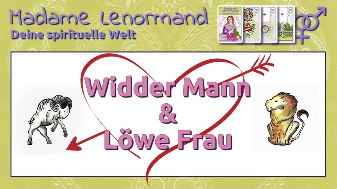 Widder Mann & L&ouml;we Frau: Liebe und Partnerschaft