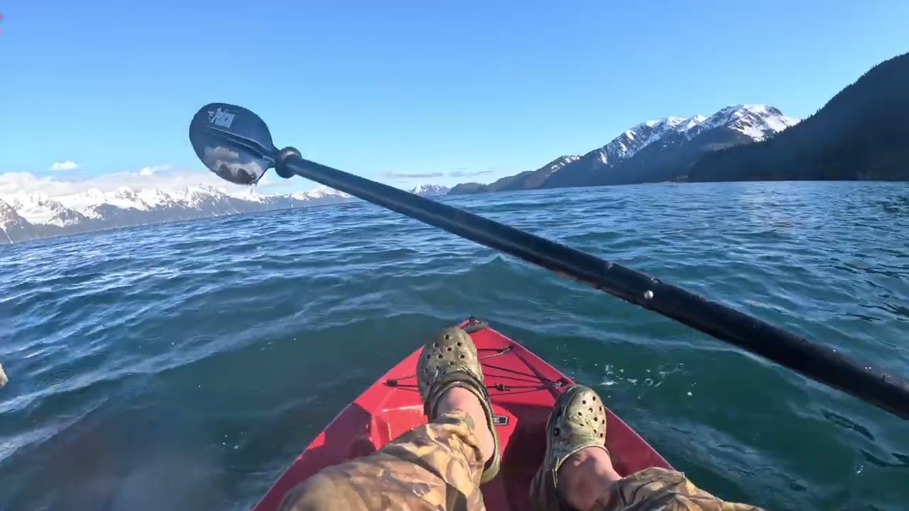 Shore fishing in Seward alaska | using my kayak to take out the bait farther out in the ocean