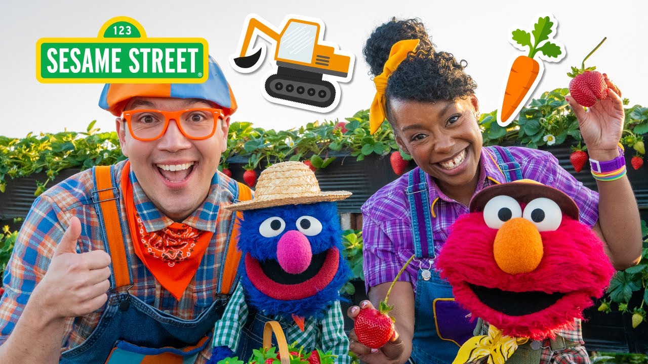 Sesame Street: Elmo Visits the Farm with Blippi, Grover, and Meekah!