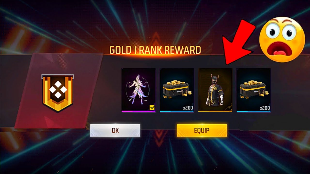 GOLD RANKED 4 😱 AMAZING REWARDS 🎁 4 FREE ITEMS 🔥 FREE FIRE