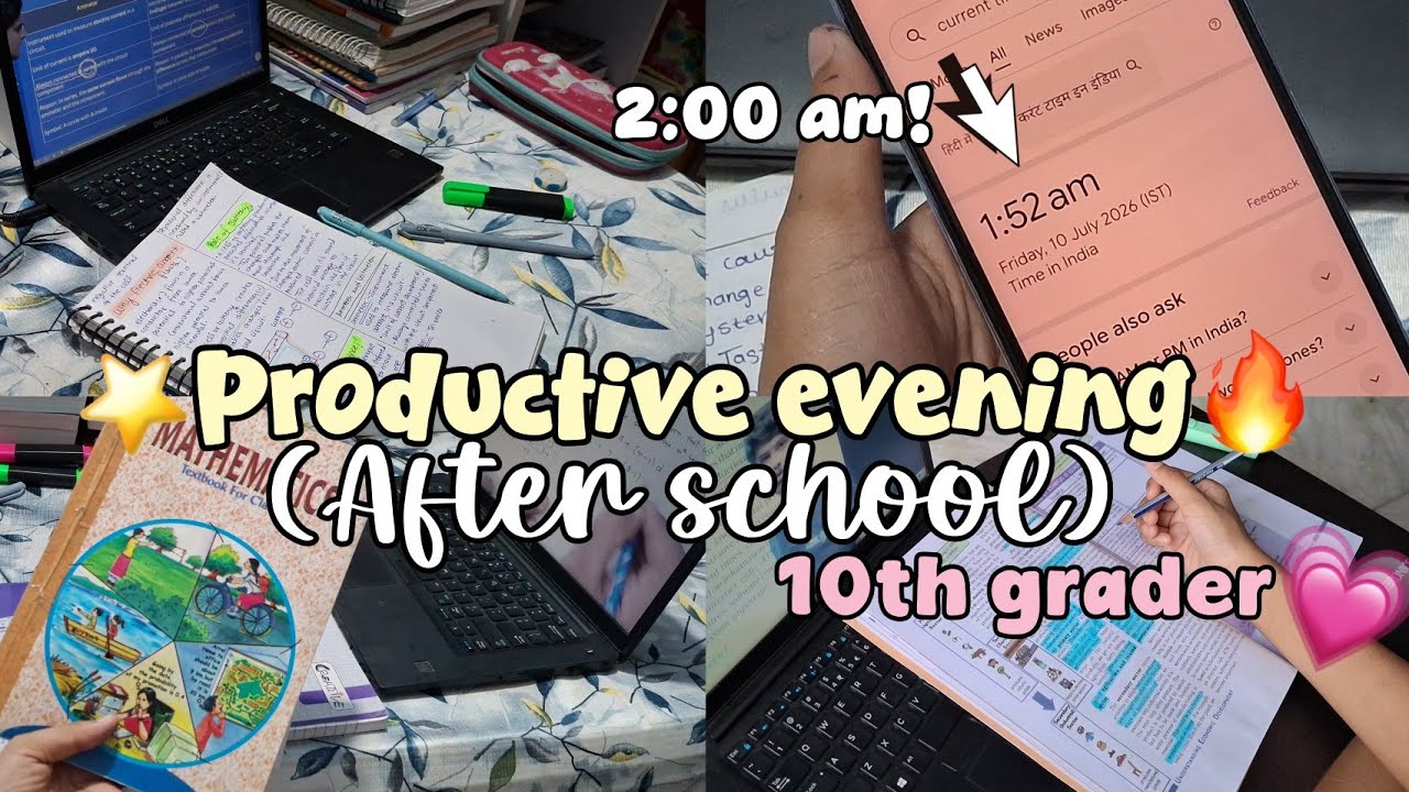 PRODUCTIVE EVENING AFTER SCHOOL AS A 10TH GRADER 💗😗!#10th #fyp#study #students#studyvlog 